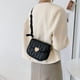 thumbnail image 5 of Nuevo bolso semicircular rombal, bandolera de un hombro a la moda, bolso de pu con cadena simple, 5 of 5