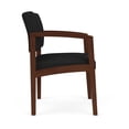 thumbnail image 2 of Pemberly Row Reception Waiting Room Healthcare Guest Chair / Walnut Wood / Black, 2 of 5