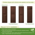 thumbnail image 6 of Resenkos Classic Board & Batten Faux Shutters, Timeless, Durable Decor for Exterior Elegance, Two horizontal bars, 14"x51", Red, 6 of 11