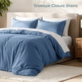 thumbnail image 6 of Bare Home Luxury Duvet Cover and Sham Set - Premium 1800 Collection - Ultra-Soft - King, Coronet Blue, 3-Pieces, 6 of 10