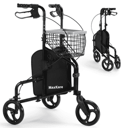 ZENART Foldable 3 Wheel Rollator Walker Lightweight for