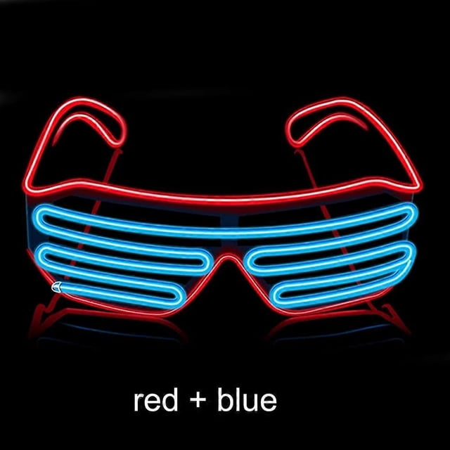 Gafas LED de neón para fiesta, gafas parpadeantes con cable EL, gafas luminosas brillantes, regalo novedoso, gafas de sol brillantes, suministros de luz brillante