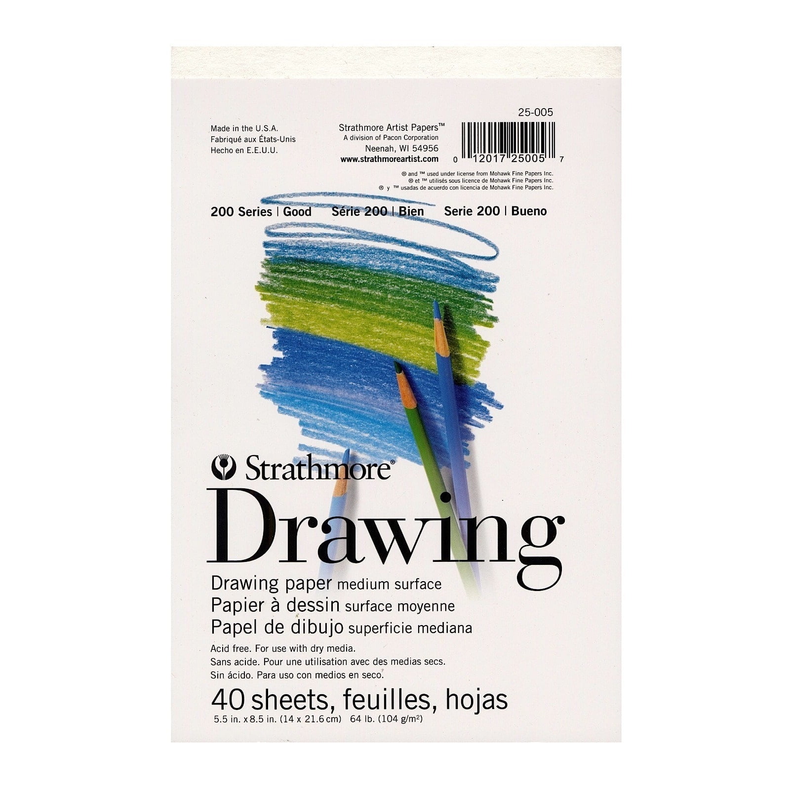 Student Art Drawing Paper Pad 8.5 in. x 5.5 in. (pack of 9)