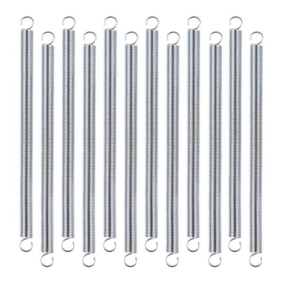 figatia 12 Pieces Extension Spring 0.047" Spring Steel Premium Multifunctional Double Hook Ends for Industrial DIY Projects Garage