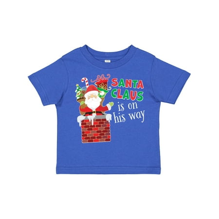 

Inktastic Santa Claus is on His Way Christmas Gift Toddler Boy or Toddler Girl T-Shirt