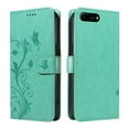 thumbnail image 3 of Nalacover Case Wallet for iPhone 8 Plus / iPhone 7 Plus with Card Slots, Embossed Pattern PU Leather Phone Case Kickstand Flip Cover Detachable Wrist Strap Magnetic Closure Folio Case, Green, 3 of 11