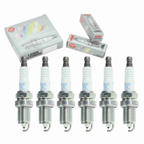 6 pc NGK Laser Platinum Spark Plugs compatible with Honda Accord 2.7L 3.0L V6 1995-2002