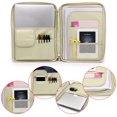 thumbnail image 3 of Multi-Functional A4 Document Bags Portfolio Organizer-Waterproof Travel Pouch Zippered Case for Ipads, Notebooks, Pens, Documents (Black), 3 of 7