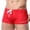 Red, variant on Swim trunks for men Solid Color Drawstring Hot Spring Anti-embarrassment Quick Boxer Quick-drying Swimming Trunks