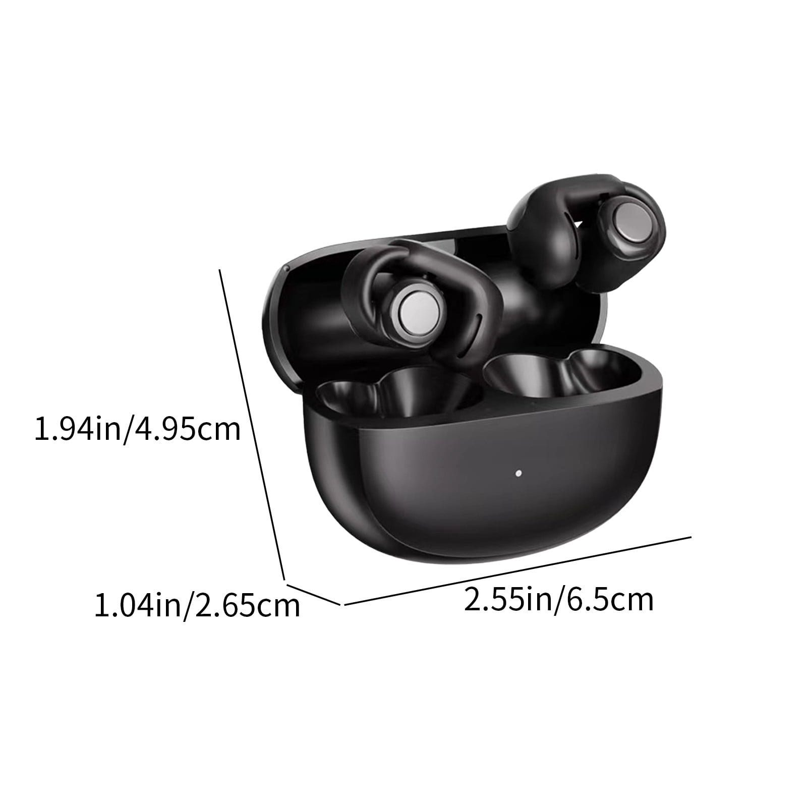 Open Ear Wireless Headphones Bluetooth 5.3 Sport Headset Ear Clip-On Earbuds with Microphone for Noise Call Water-Resistant, Air Conduction Wireless Headset for Running, Cycling, Driving