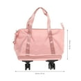 thumbnail image 2 of KONTONTY Travel Luggage Bag with Wheels Pink Oxford Cloth Foldable Lightweight Expandable Design, 2 of 6