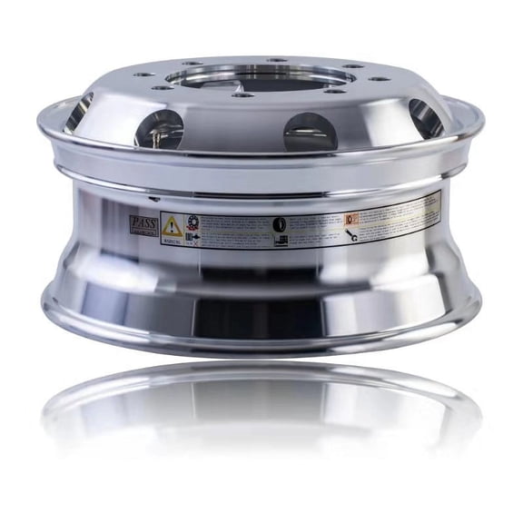22.5" x 8.25" Forged Aluminum Truck & Bus Wheel – Dual-Side Mirror Polished | 10-Lug Hub Pilot | Alcoa Classic Style (2pcs)