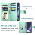 thumbnail image 2 of Galaxy Note 20 Ultra 5G Case Wallet, Njjex Luxury PU Leather Wallet Case Flip Folio Cover TPU Inner Magnetic Stand 9 Card Slots Wrist Strap for Galaxy Note 20 Ultra 5G -Turquiose, 2 of 5