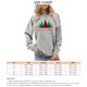 thumbnail image 5 of Camisas navideñas para mujer, cuello redondo, patrón de árbol, fibra de poliéster suave, camiseta de manga larga para mujer, para fiesta, oficina, gris L, 5 of 5