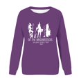 thumbnail image 4 of YVNAURA Halloween Graphic Pullover Crewneck Sweatshirt for Women Vintage Salem Witch Print Oversized Loose Fit Long Sleeve Casual Spooky Season Fall Top 1 Pack, Purple,L, 4 of 4