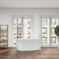 thumbnail image 2 of Vinnova Viana 67" x 31.5" Oval Acrylic Freestanding Soaking Bathtub in Matte White, 2 of 6