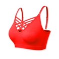 thumbnail image 3 of MixMatchy Women's Front Triple Crisscross Seamless Removable Pad Bralette, 3 of 5