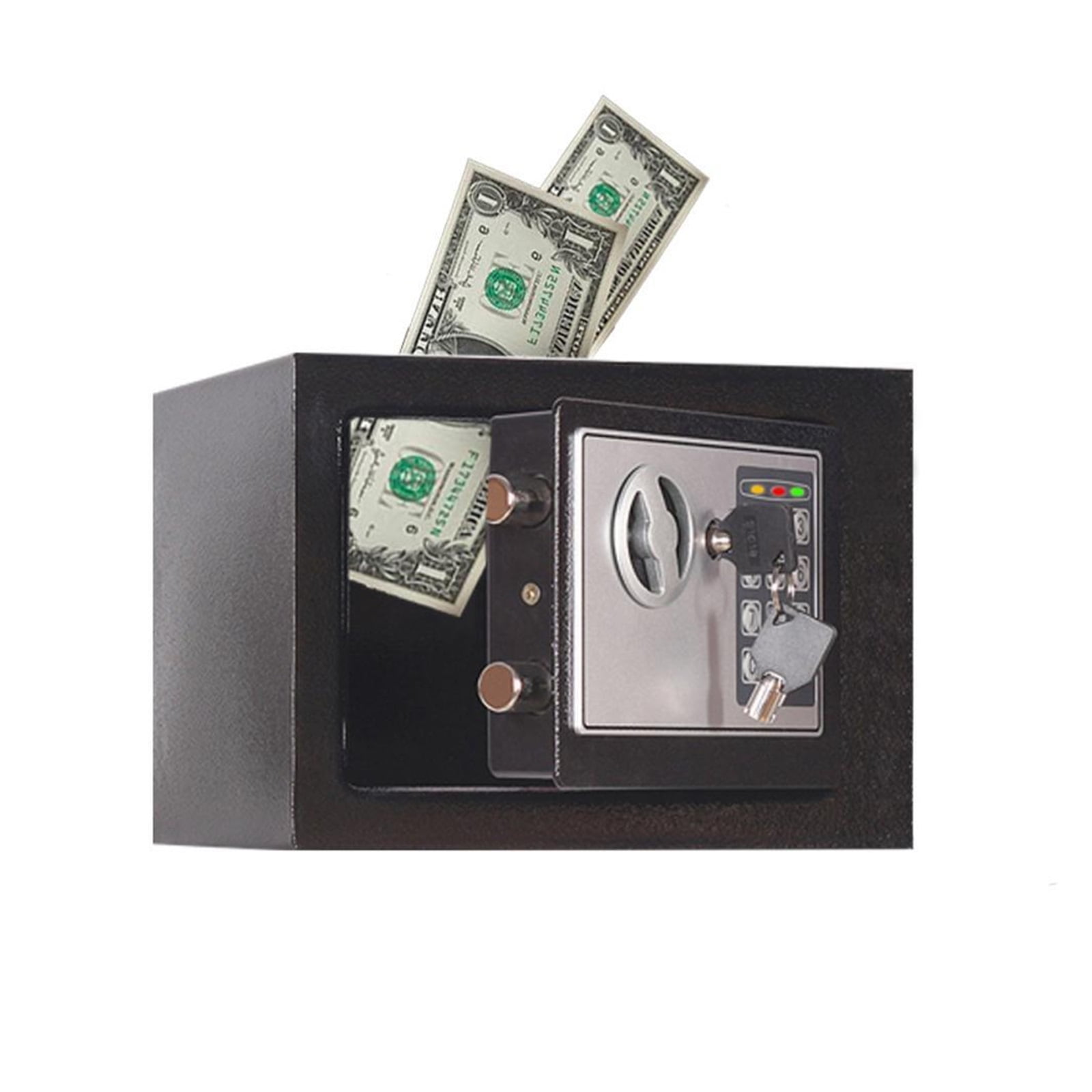 Safe Box Mini Steel Safes Money Bank Small Household Password Key Safety Security Box Keep Cash Jewelry Document Digital ,Security and Anti-Theft