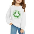 thumbnail image 4 of Mercatoo Kids St 𝐏atricks Day Sweatshirt Clothes Girls Boys Long Sleeve Crewneck Pullover Toddler Green Cloverss Shirt Tops, 4 of 6