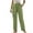 Green, variant on Spring Summer Fashion Casual Solid Color Drawstring Pockets Outwear Long Pants Trousers For Women Dress Pants Women