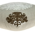 thumbnail image 5 of Parkland Collection Pilar 20x20" Damask Cotton Throw Pillow in Beige/White, 5 of 10