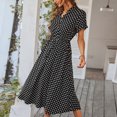 thumbnail image 4 of Vestido de lunares de estación europea desarrollado y diseñado independientemente 2022 Nuevo producto de verano Sen Falda de vuelo grande con cuello de camisa versátil para mujer, 4 of 4