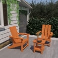 thumbnail image 3 of CASAINC Modern Orange 3-Pack 4.7 inch W Arm Outdoor Patio Folding Wood Adirondack Chair, 3 of 9