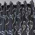 thumbnail image 3 of Juego de 2 cortinas de voile - Decoración del hogar - 100 x 250 cm - Negro, 3 of 4