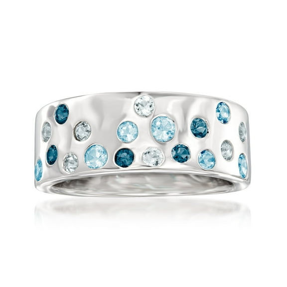 Ross-Simons 0.70 ct. t.w. Tonal Blue Topaz Ring in Sterling Silver, Women's, Adult