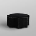 thumbnail image 5 of Nicole Miller New York Zaid Velvet Octagon Cocktail Ottoman, Black Velvet/Chrome, 5 of 10