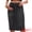Black, variant on DARING DIVA Women's Slit Stretch Below Knee Length Denim Skirts Small Dark Blue