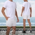 thumbnail image 4 of Taigaofy Men's 5" Workout Athletic Running Shorts Quick Dry Lightweight Gym Shorts White XL, 4 of 6