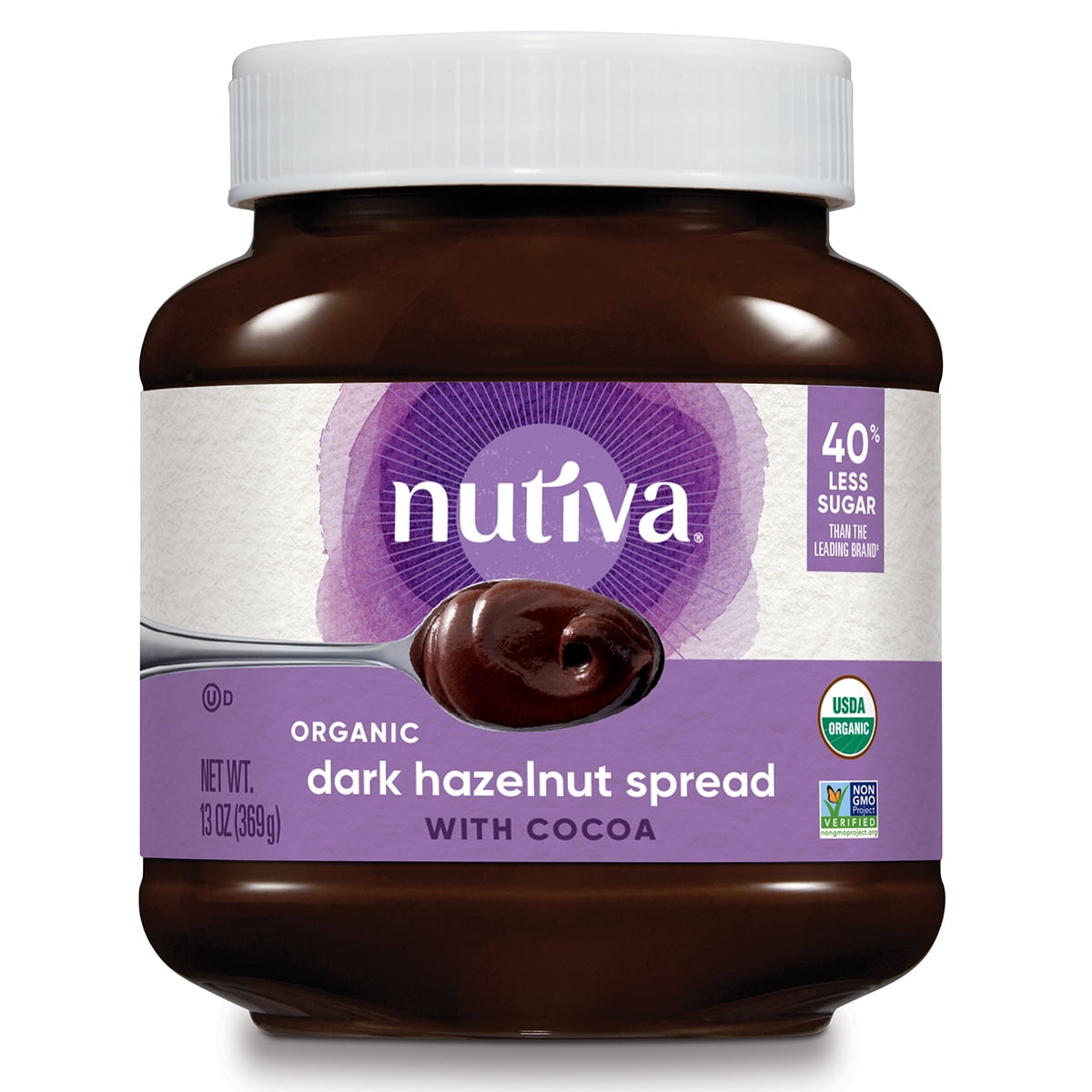 Nutiva Organic Hazelnut Spread, Dark Chocolate, 13 oz