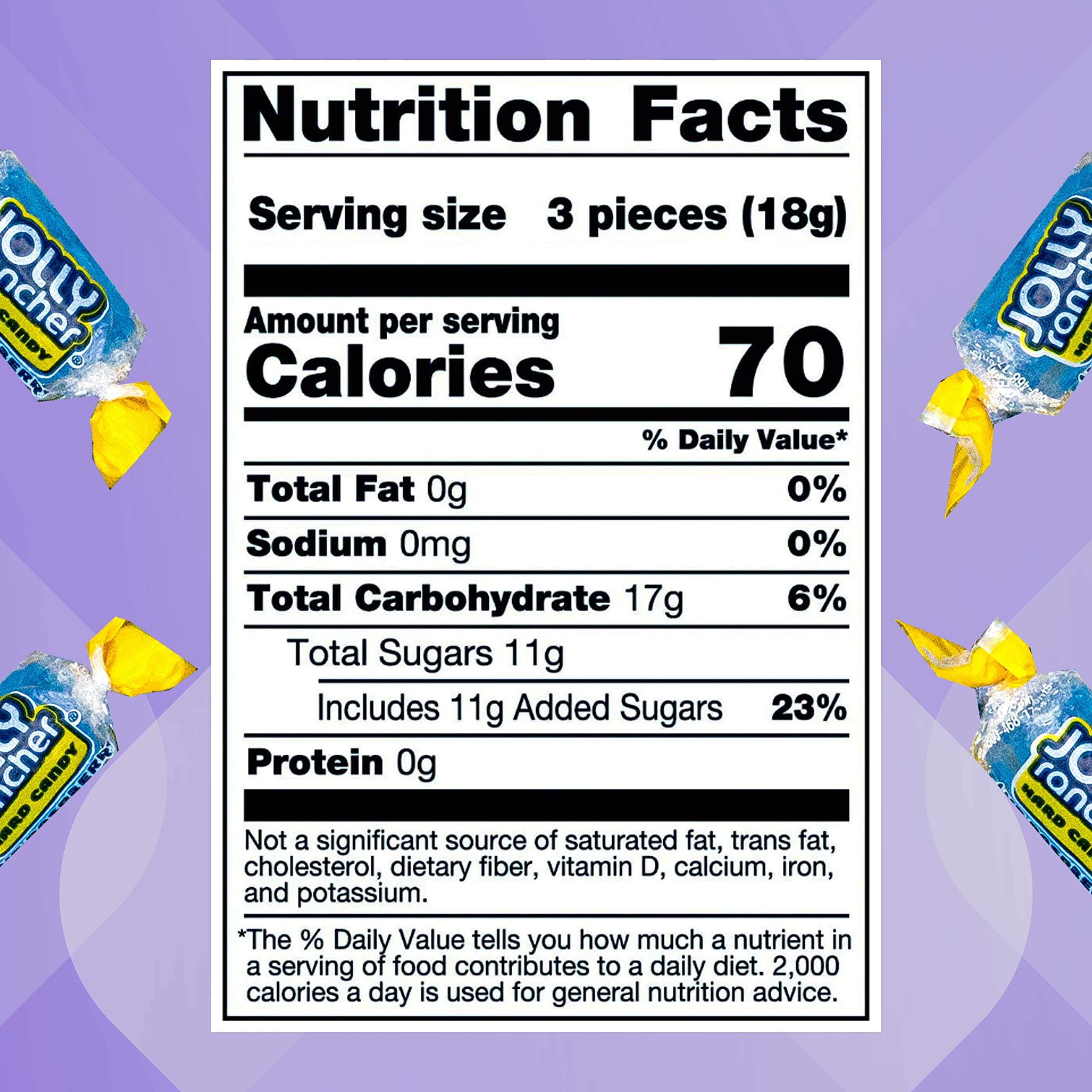 Jolly Rancher Blue Raspberry Hard Candy, Individually Wrapped, Bulk Candy Bag - 2 Pounds (32 oz)