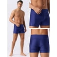 thumbnail image 5 of DARING DIVA Men's Casual Summer Solid Color Swimming Training Swim Trunks 36 Blue, 5 of 6