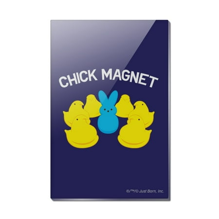 

Peeps Chick Magnet with Bunny Officially Licensed Rectangle Acrylic Fridge Refrigerator Magnet