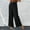 Black#510, variant on Women's High Waist Button-Down Wide Leg Linen Pants - Spring/Summer Casual Palazzo Trousers, Black, XXL