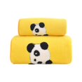 thumbnail image 4 of Juego de toallas con bordado de oso coral, suaves, absorbentes, que no se caen, de mezcla de algodón premium, plegables y portátiles, para decoración del baño y el hogar., 4 of 7