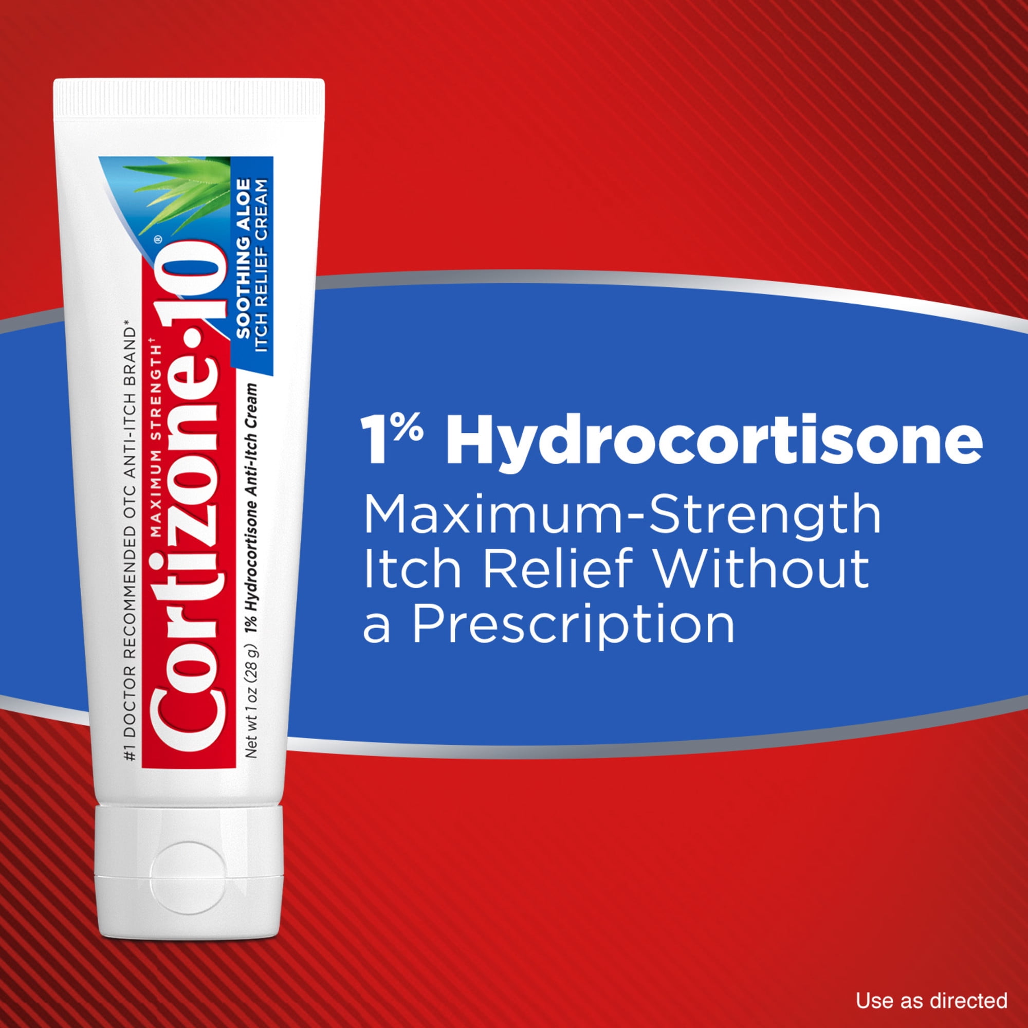 (4 pack) Cortizone-10 Maximum Strength Soothing Aloe Itch Relief Cream, 1% Hydrocortisone, Fast-Acting, Anti-Itch Cream for Bug Bites, Rash, Eczema, Psoriasis, Poison Ivy, Oak, Sumac & More, 1 oz