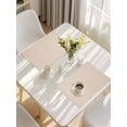 thumbnail image 5 of Beige Pure Color Placemats Set of 8, Aesthetics Contemporary Modern Placemats for Dining Table, Place Mats for Kitchen Tabletop, Waterproof Wipeable Dining Table Mats Set, 5 of 9