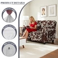 thumbnail image 5 of Garronmavis Brown Cow Print Recliner Slipcovers Stretch Recliner Chair Cover Washable Lazy Boy Chair Covers 2 Seat Sofa Recliner Set Non Slip Reclining Furniture Protector Couch Cover, 5 of 7