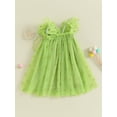 thumbnail image 3 of Bagilaanoe Toddler Baby Girl Party Dress with Wings Sparkle Heart Print Sleeveless A-line Princess Dresses 6M 12M 18M 24M 3T 4T Kid Patchwork Tulle Dress, 3 of 8