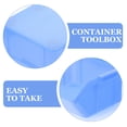thumbnail image 3 of CATIEBYE 4pcs Plastic Storage Crates For Waterproof Organization In Blue, 3 of 8