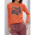 thumbnail image 3 of Vintage Camera Graphic Tee Long Sleeve Women's, 3 of 4