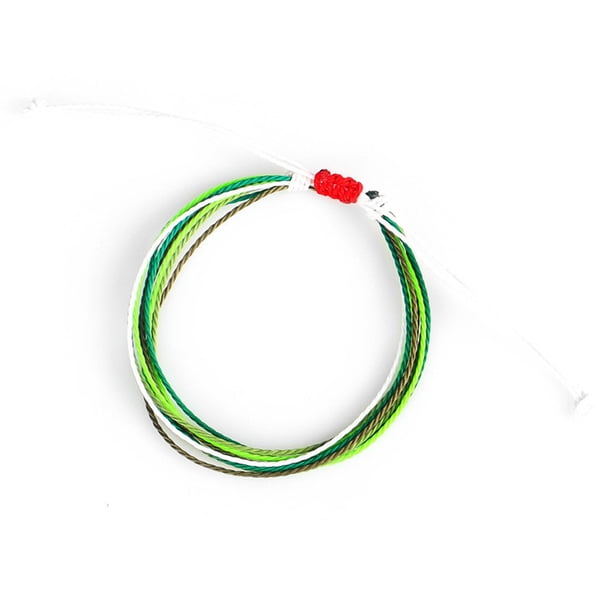 Qarigey trenzada joyería estética cómoda hecha a mano cuerda de mano accesorios de mujer para chicas adolescentes verde claro + Type3 NO3