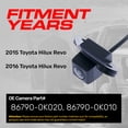 thumbnail image 3 of Master Tailgaters Replacement for Toyota Hilux Revo (2015-2016) Backup Camera OE Part # 86790-0K020, 86790-0K010, 3 of 7