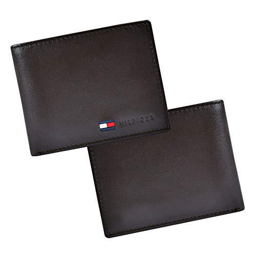 Tommy Hilfiger Men's – Bifold with 6 Credit Pockets and Removable ID Window, British Brown, One Size - Walmart.com