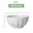 thumbnail image 2 of Sweejar Ceramic Fluted Bowl Set, 26 oz for Cereal, Salad, Pasta, Soup, Dishwasher Microwave Safe - set of 6 (Similarcolour), 2 of 5