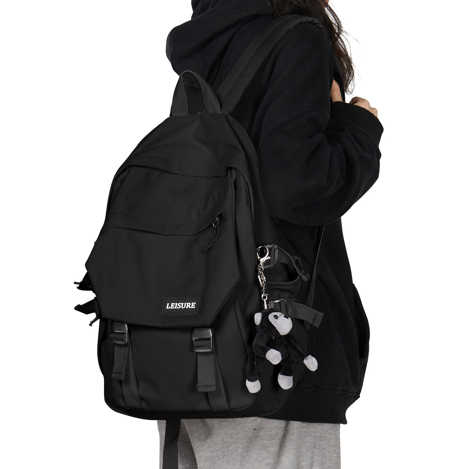 Mygreen Kids Backpack Girls and Boys Classic School Backpack Light Weight DIY Pins Bag Multi-pocket Grey Blue 