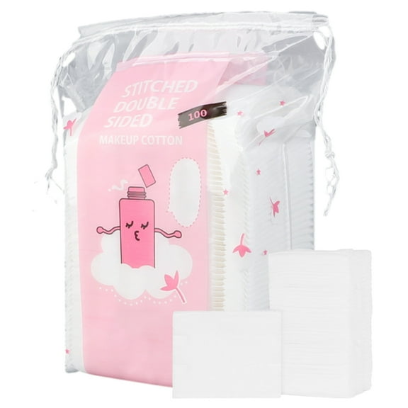 Cotton Pads, Facial Lip & Eye Makeup Remover Pads,Pure Cotton Effective Cosmetic Cotton Squares, Lint-Free